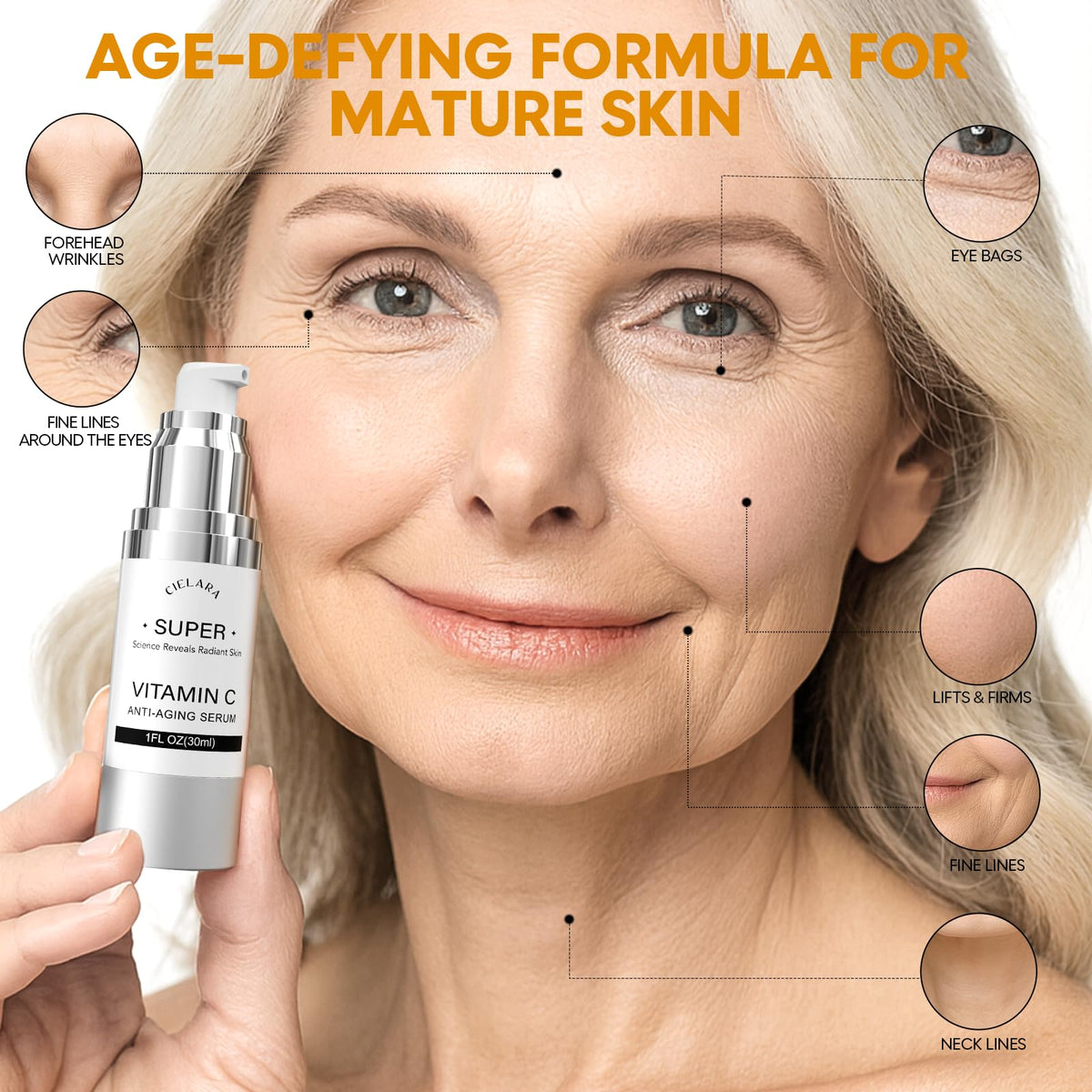 CIELARA serum texture drop close-up highlighting smooth hydrating feel