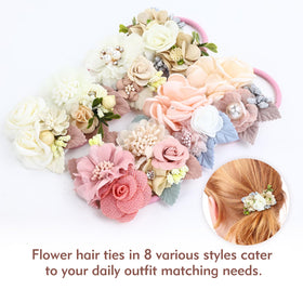 Cinaci hair tie worn in a ponytail, provides a neat decorative hold