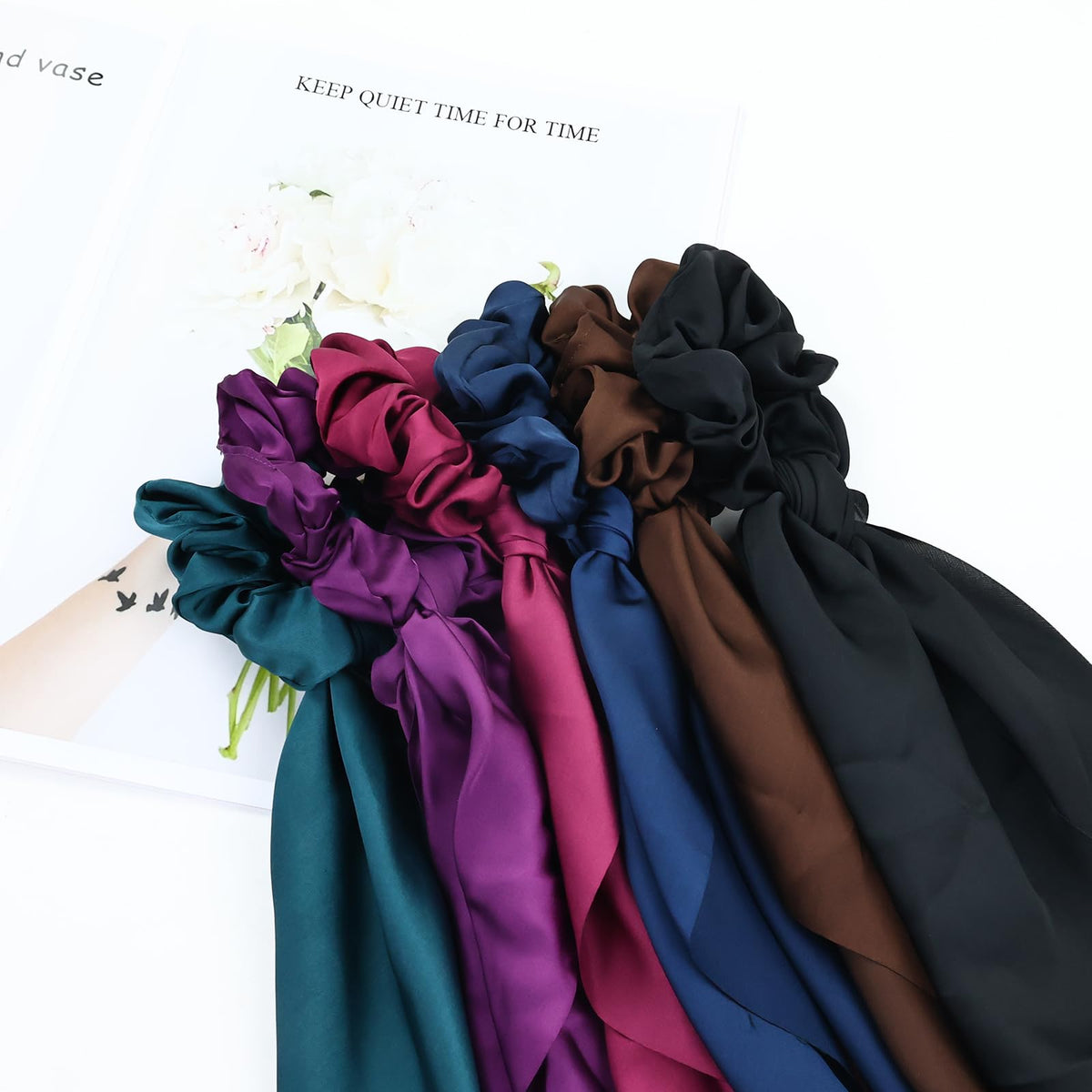 Cinaci detached ribbon used as an accessory, showing versatile styling options