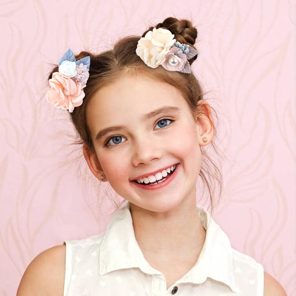 Cinaci close-up of a single floral hair tie, showing secure elastic and soft pad