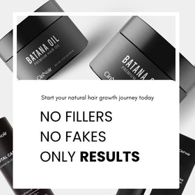CinNoir Batana oil applied to hair adding natural shine and smoothness