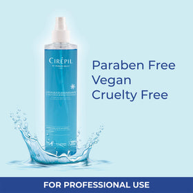 Cirepil 250ml shown in hand for size comparison and convenient salon storage