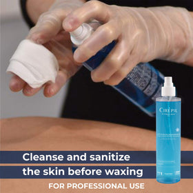 Cirepil lotion texture on spatula showing lightweight consistency for quick absorbency
