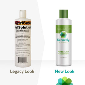 CitriSafe Remedy in bathroom use being applied to hair showing gentle clarity
