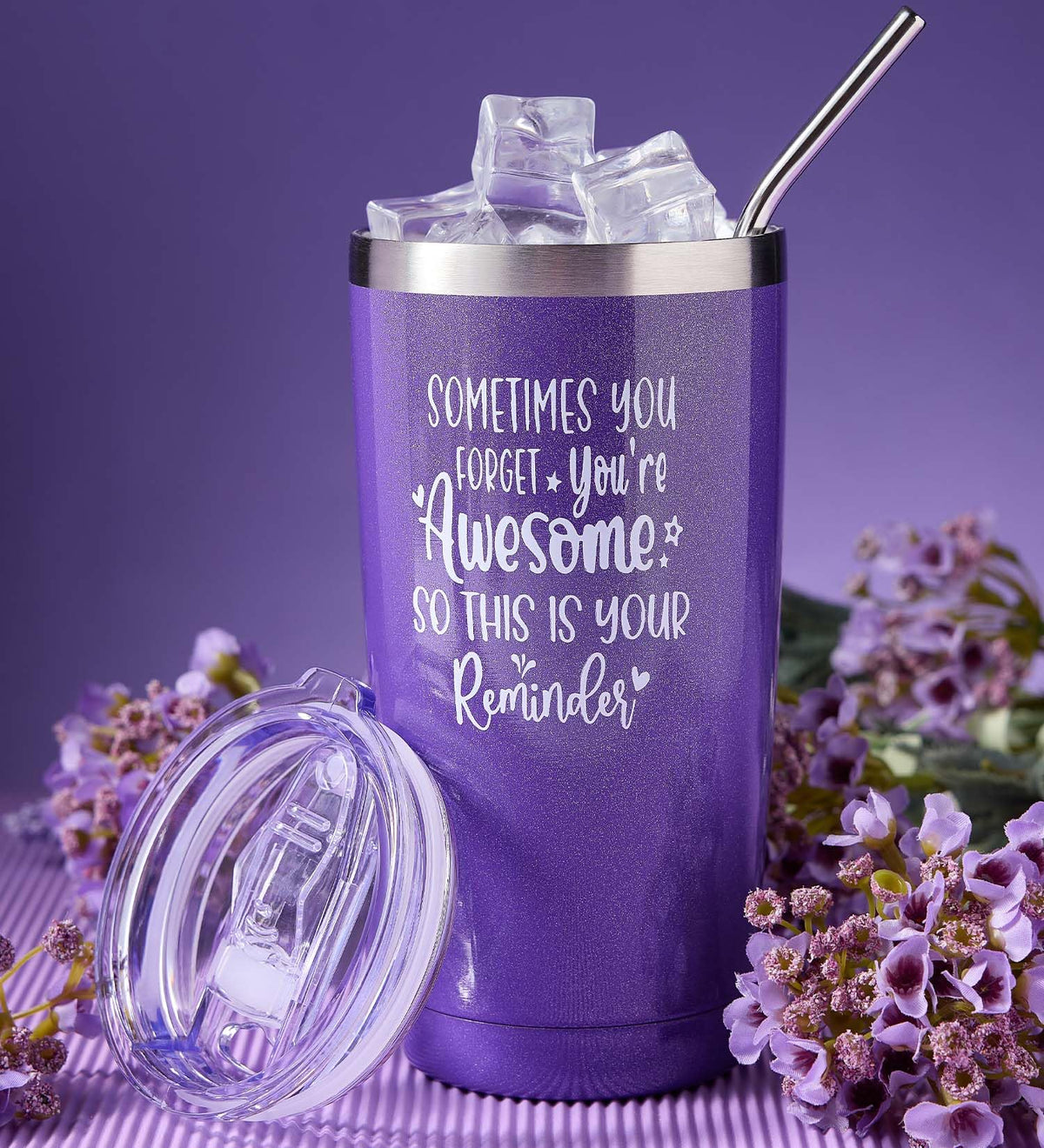 Città Design 20oz tumbler close-up showing inspirational message and daily-use benefit