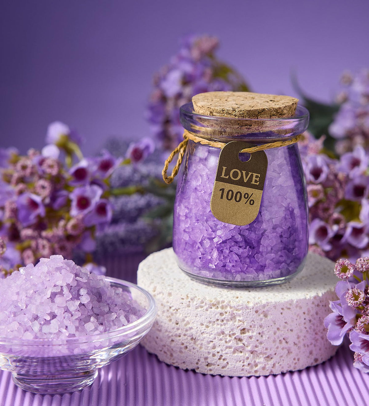 Città Design handmade lavender soap closeup showing texture and calming-scent benefit
