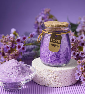 Città Design handmade lavender soap closeup showing texture and calming-scent benefit
