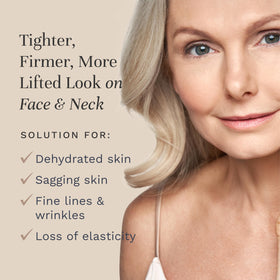 City Beauty applying cream along jawline to visibly firm skin