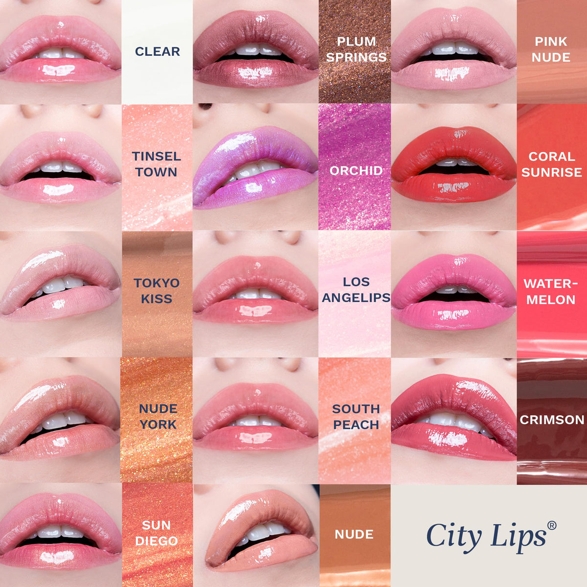 City Beauty City Lips tube beside a coin for size and scale convenience