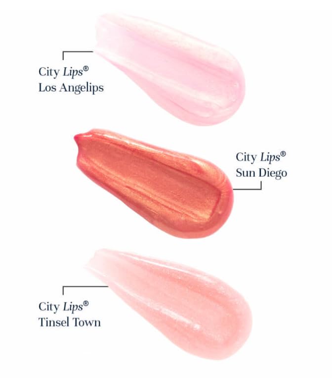 City Beauty City Lips held in hand to show size and portability benefit