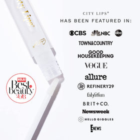 City Beauty City Lips ingredients label detailing peptide and jojoba benefits