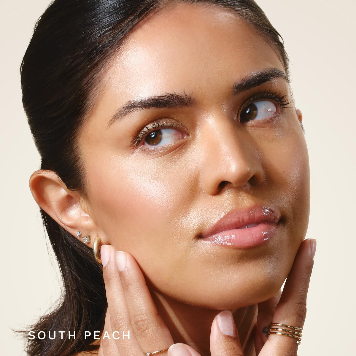 City Beauty City Lips lifestyle model wearing gloss showing natural-looking fuller lips and confidence