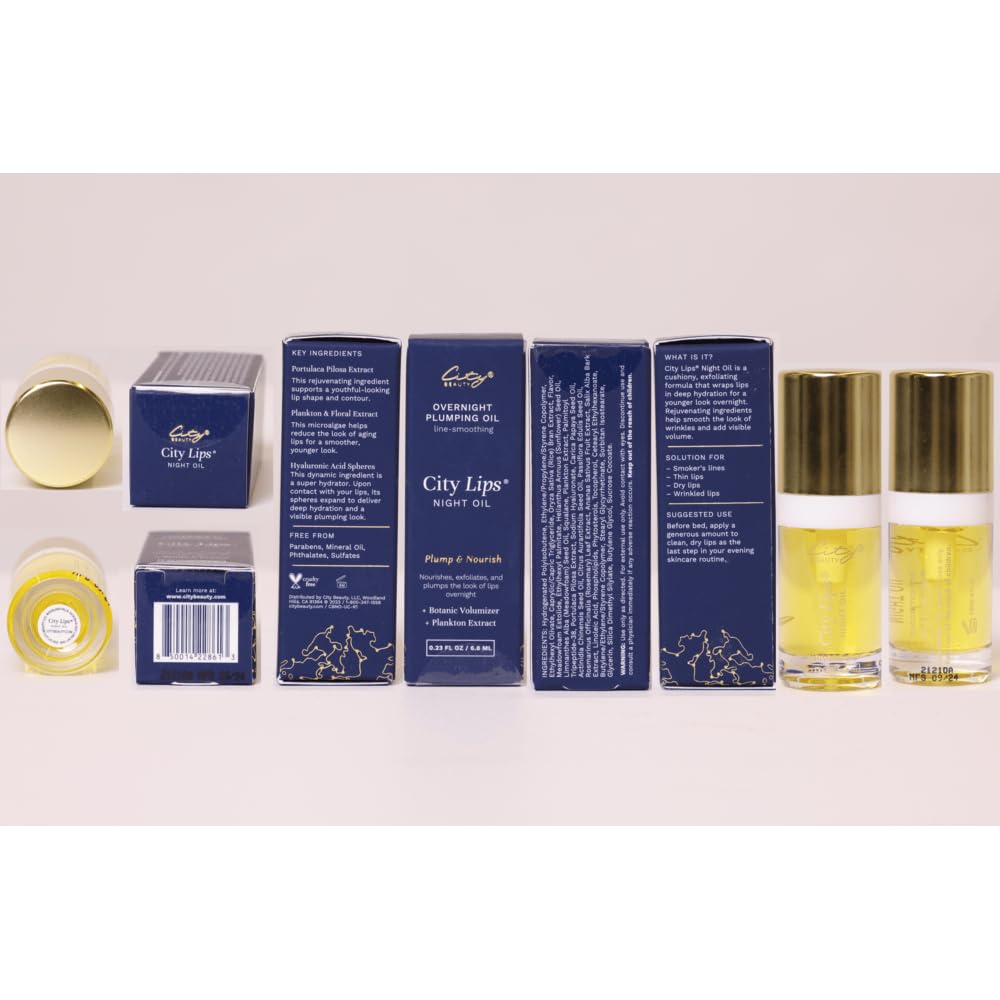 City Beauty City Lips on nightstand setting illustrating nightly routine boost