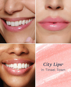 City Beauty texture close-up highlighting hyaluronic spheres and hydrating effect