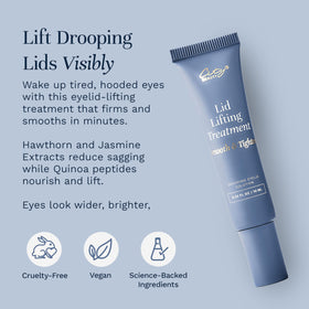 City Beauty application demonstration patting cream to upper eyelid for instant refresh