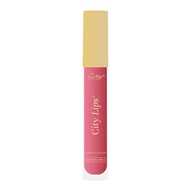 City Beauty lip before and after showing fuller-looking, hydrated results
