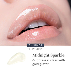 City Beauty on model wearing a nighttime look with added sparkle and volume