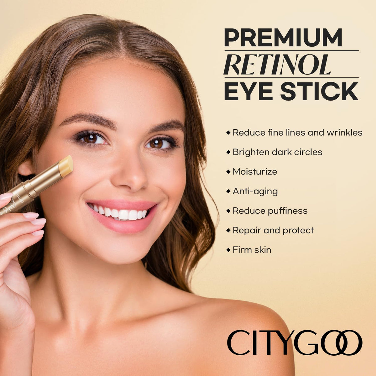 CITYGOO stick close-up texture to show smooth glide and easy application benefit