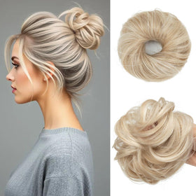 CJL HAIR front packaging showing cream blonde buns and benefits