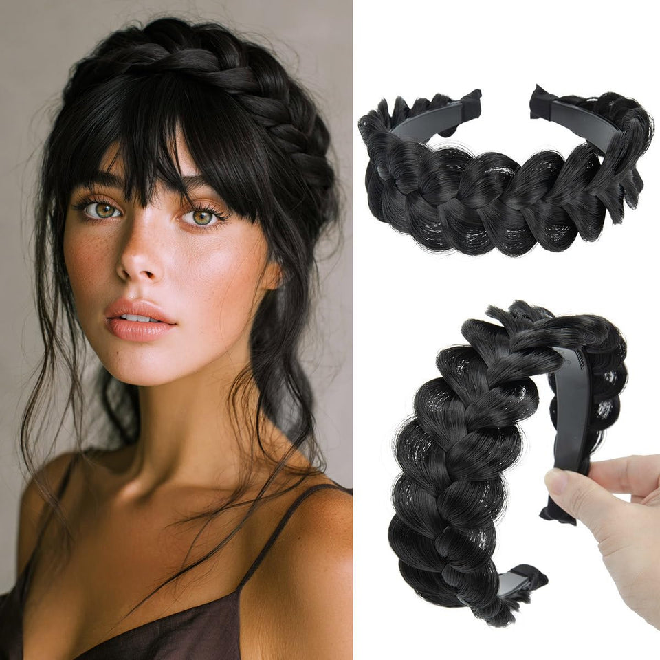 CJL HAIR front view of braided headband showing clean finish and wearable style benefit