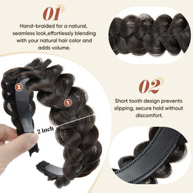 CJL HAIR headband worn in loose hair showing polished look benefit