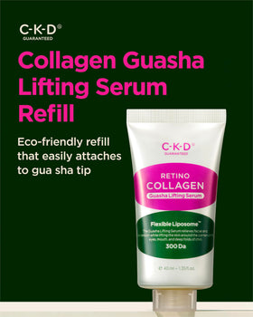 CKD Guaranteed refill next to stainless steel roller demonstrating tool compatibility and improved results