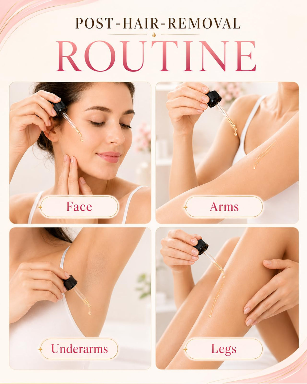 CKM application underarm lifestyle scene showing targeted soothing care