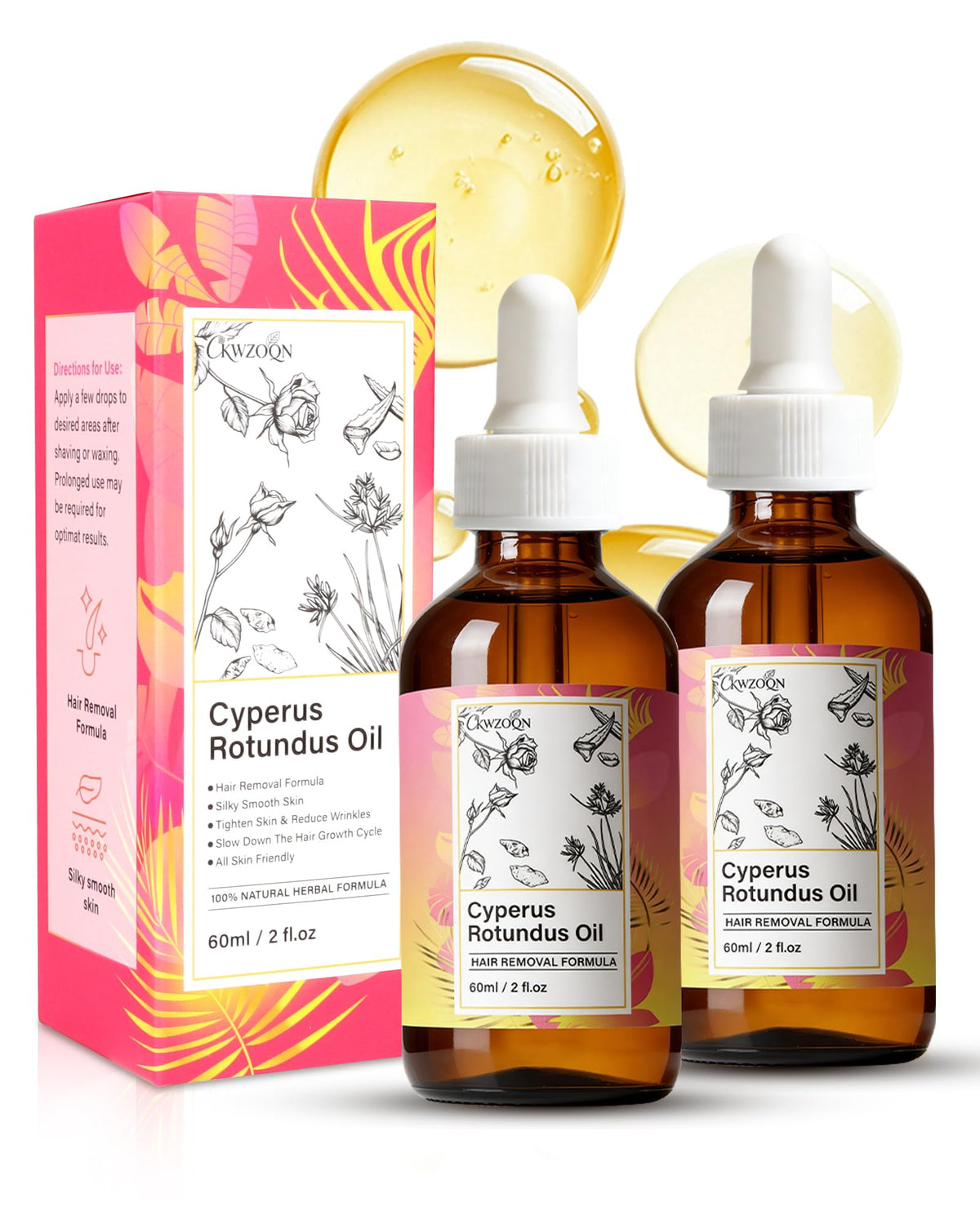CKWZOQN front packaging showing two bottles and total 4 fl oz benefit clarity