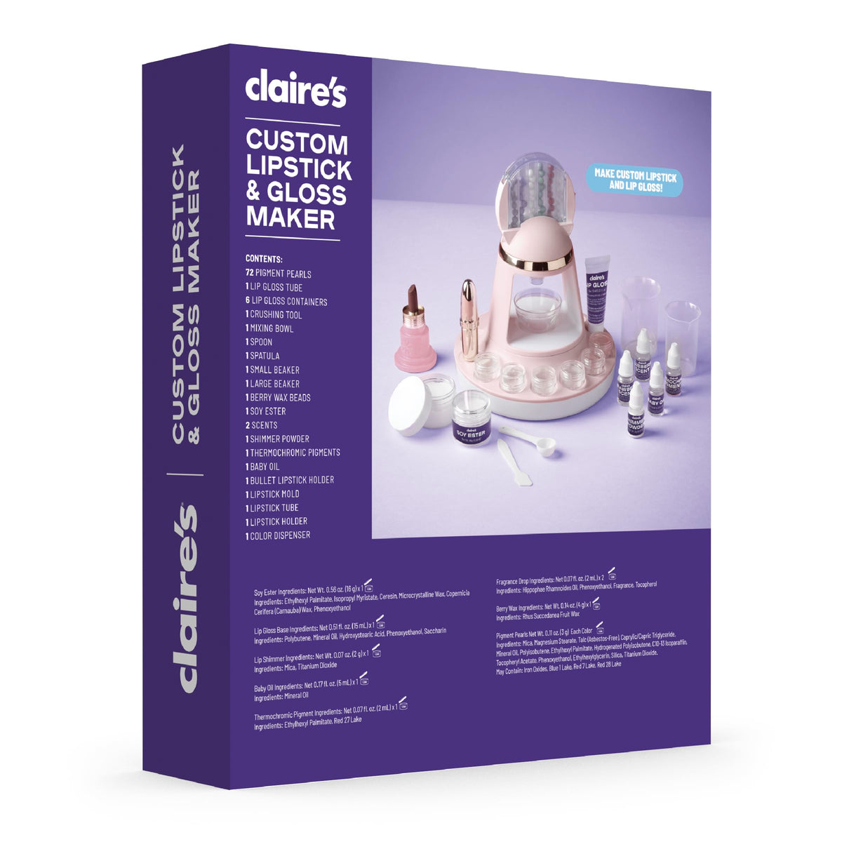 Claire's lifestyle creative session with kids crafting lip glosses and sharing ideas