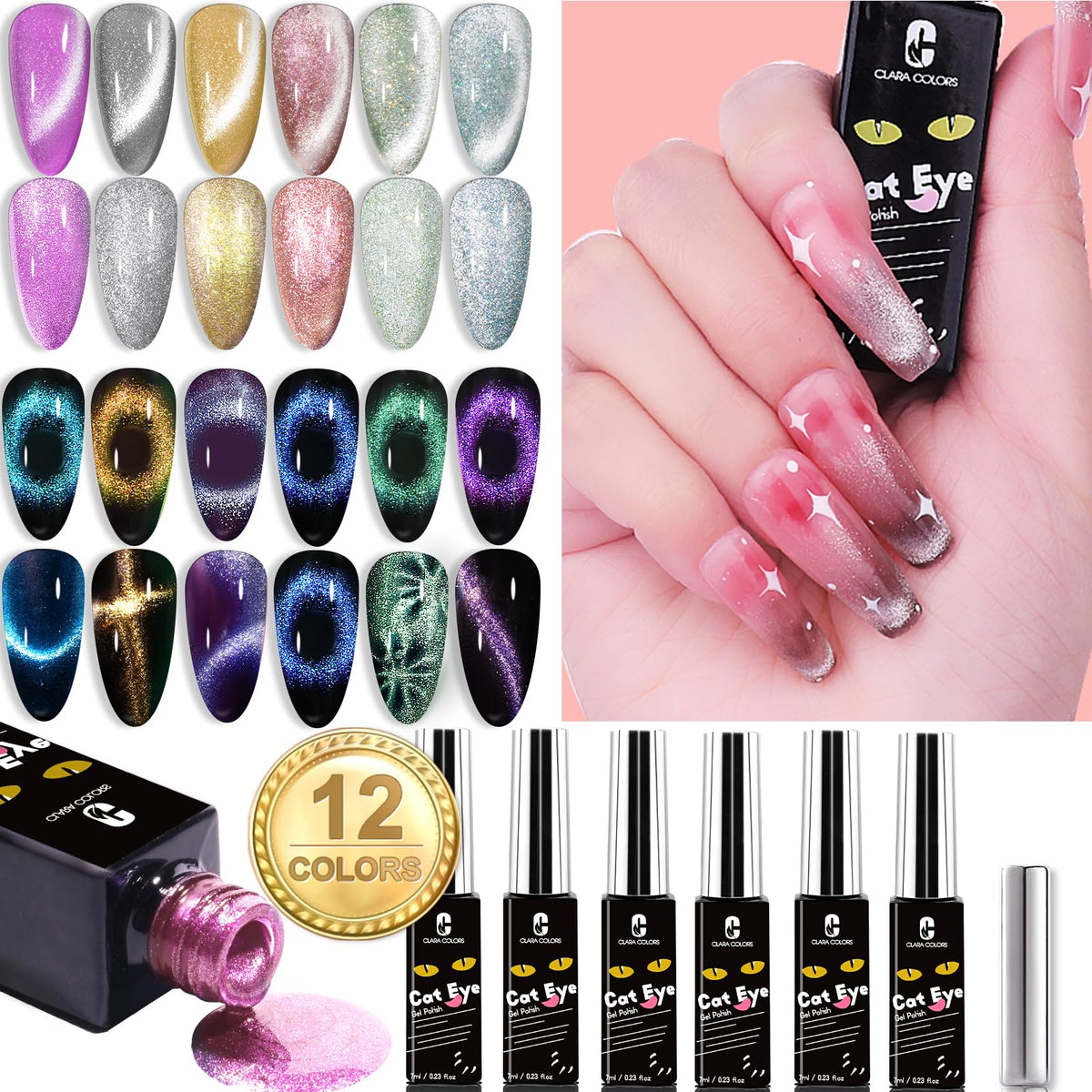 Clara Colors salon style lifestyle shot displaying finished nails with long lasting shine