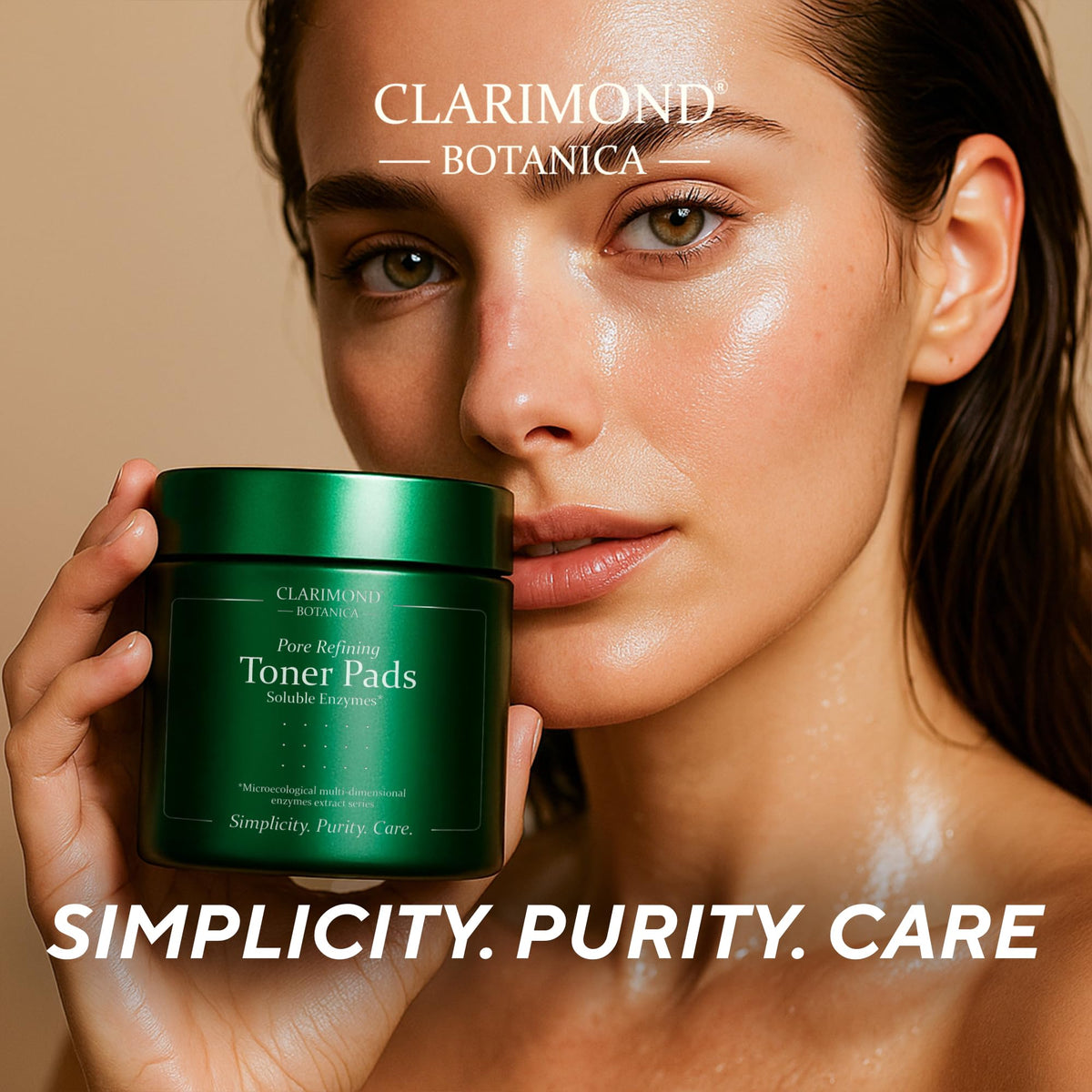 CLARIMOND ORALCARE on bathroom shelf with other skincare, integrates into routines benefit