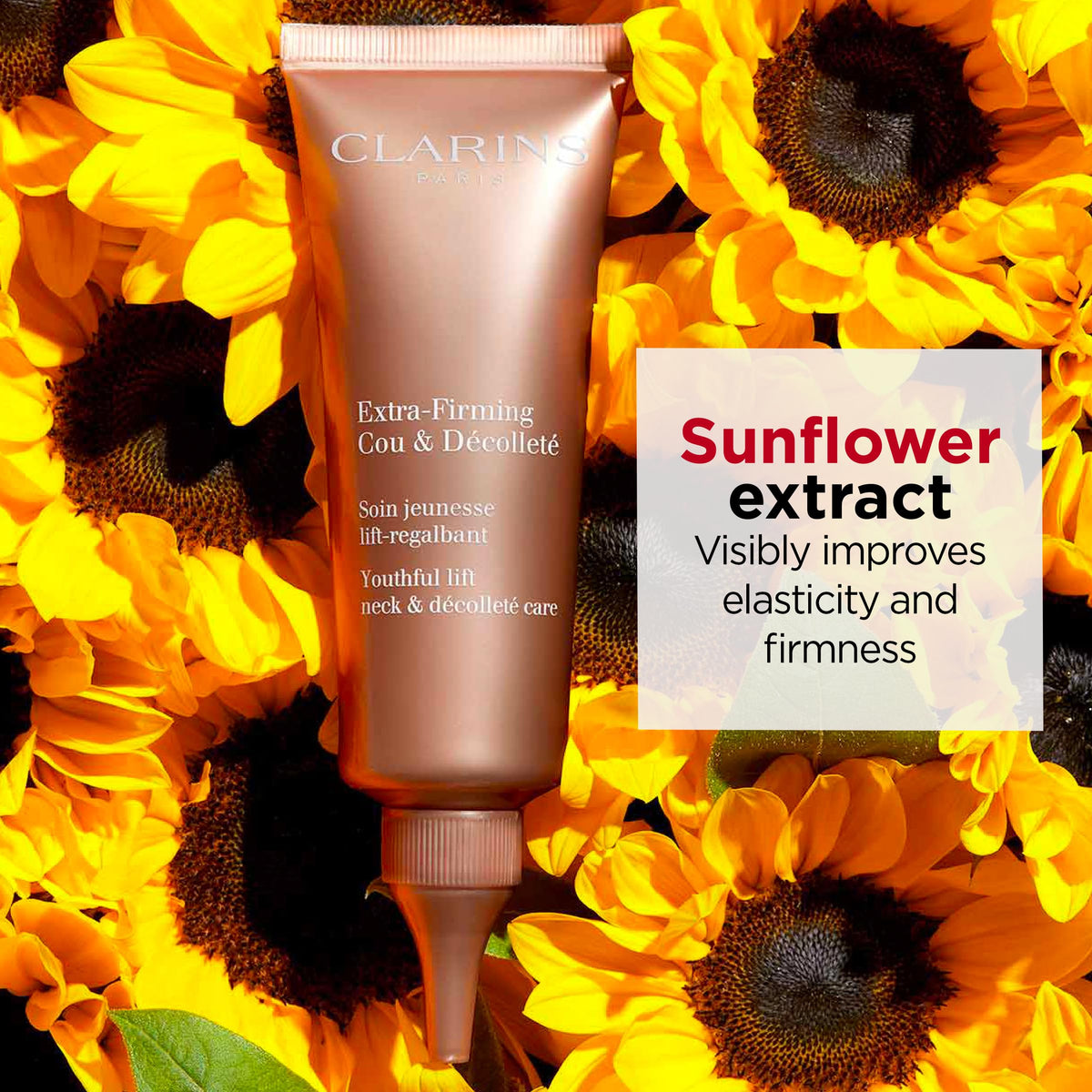 CLARINS application on hand demonstrating absorbent, non-greasy benefit