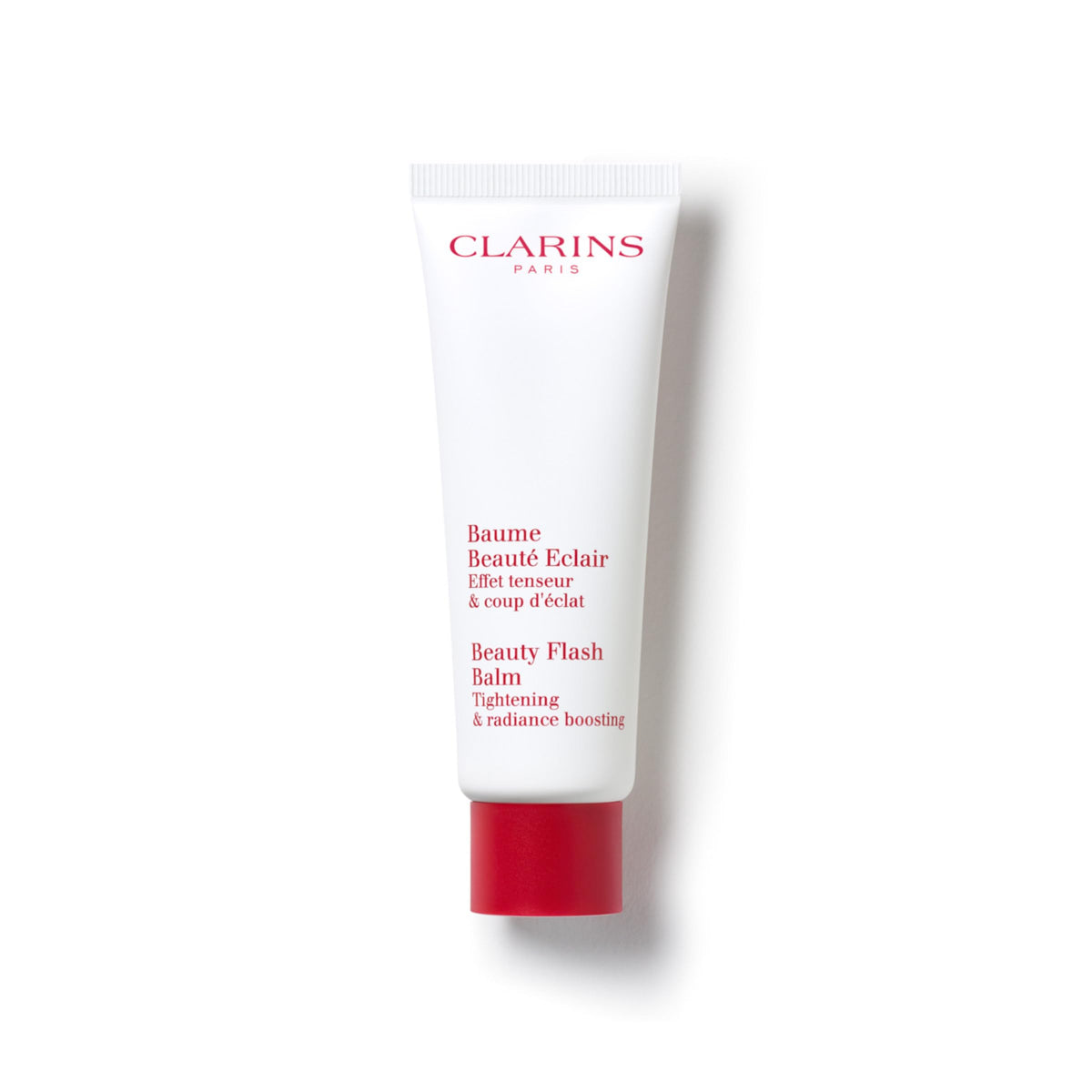 Clarins jar front view showing packaging and quick radiance benefit