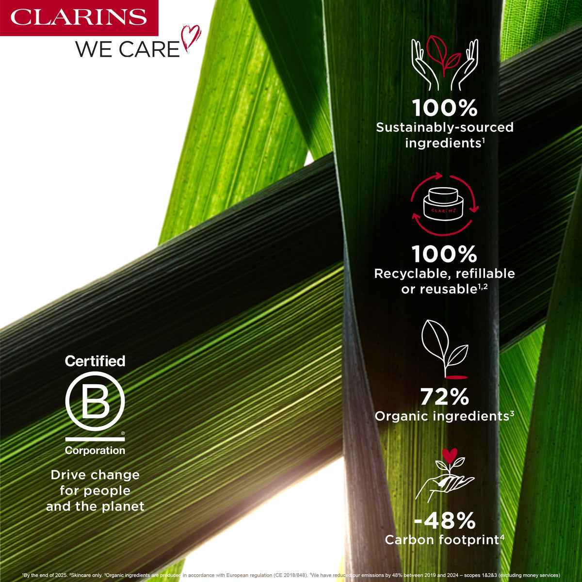 Clarins on bathroom counter in lifestyle scene for everyday routine