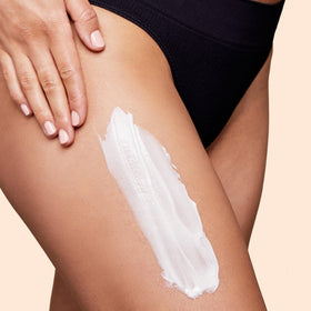 Clarins Body Partner in-hand application showing easy spread and quick absorption benefit