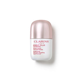 Clarins front packaging showing bottle and cap, conveys premium quality