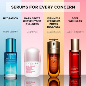 Clarins bottle with citrus still life indicating vitamin C derivative