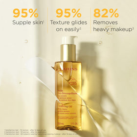 CLARINS pump dispensing oil texture for smooth application
