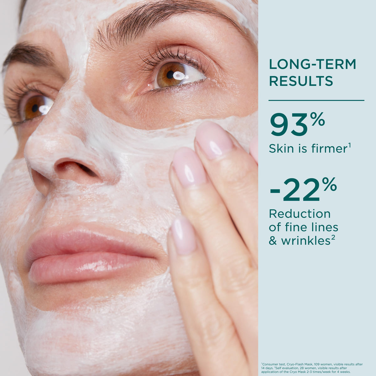 CLARINS cooling effect graphic illustrating menthol derivative refresh benefit