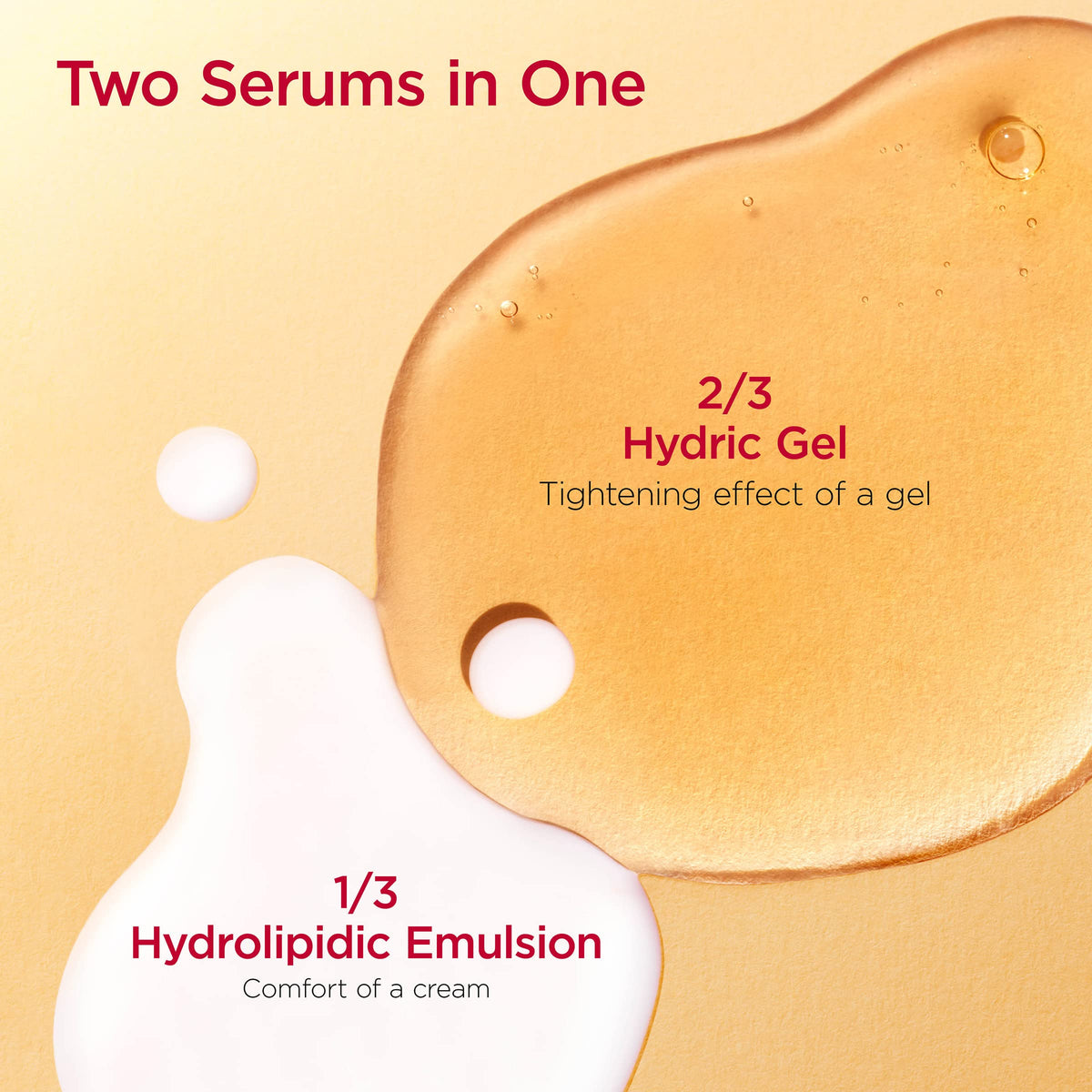 Clarins serum applied on hand to show smooth finish and immediate skin comfort