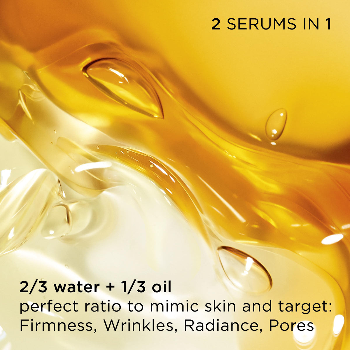 Clarins double serum lifestyle bathroom vanity shot conveying daily routine appeal