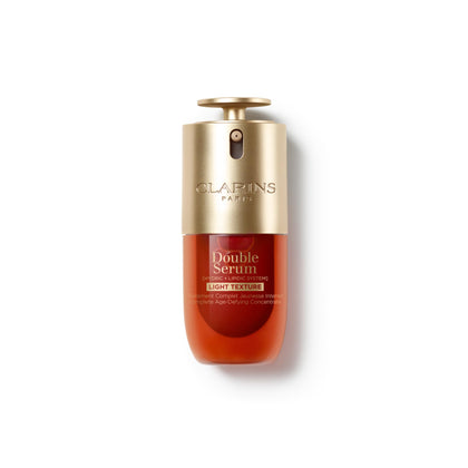 Clarins Double Serum Light front bottle showing sleek packaging and brand clarity