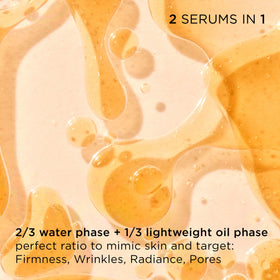 Smoothing Clarins Double Serum Light over neck and décolleté improving skin texture