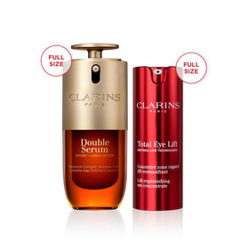 CLARINS Double Serum pump and drop mechanism demonstrating controlled application