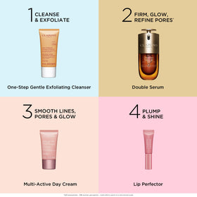 clarins double serum texture closeup showing lightweight absorbency