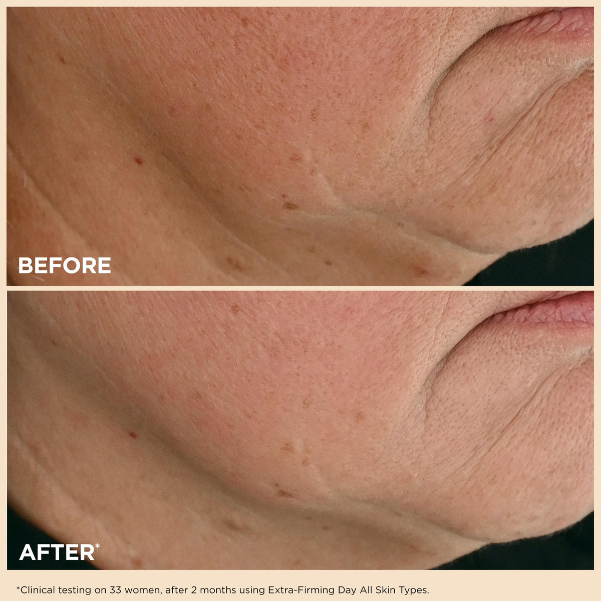 CLARINS cream on hand illustrating lightweight spreadability and hydration