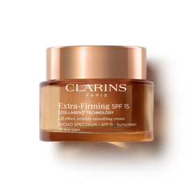 Clarins jar front view showing product and elegant packaging for confident skincare