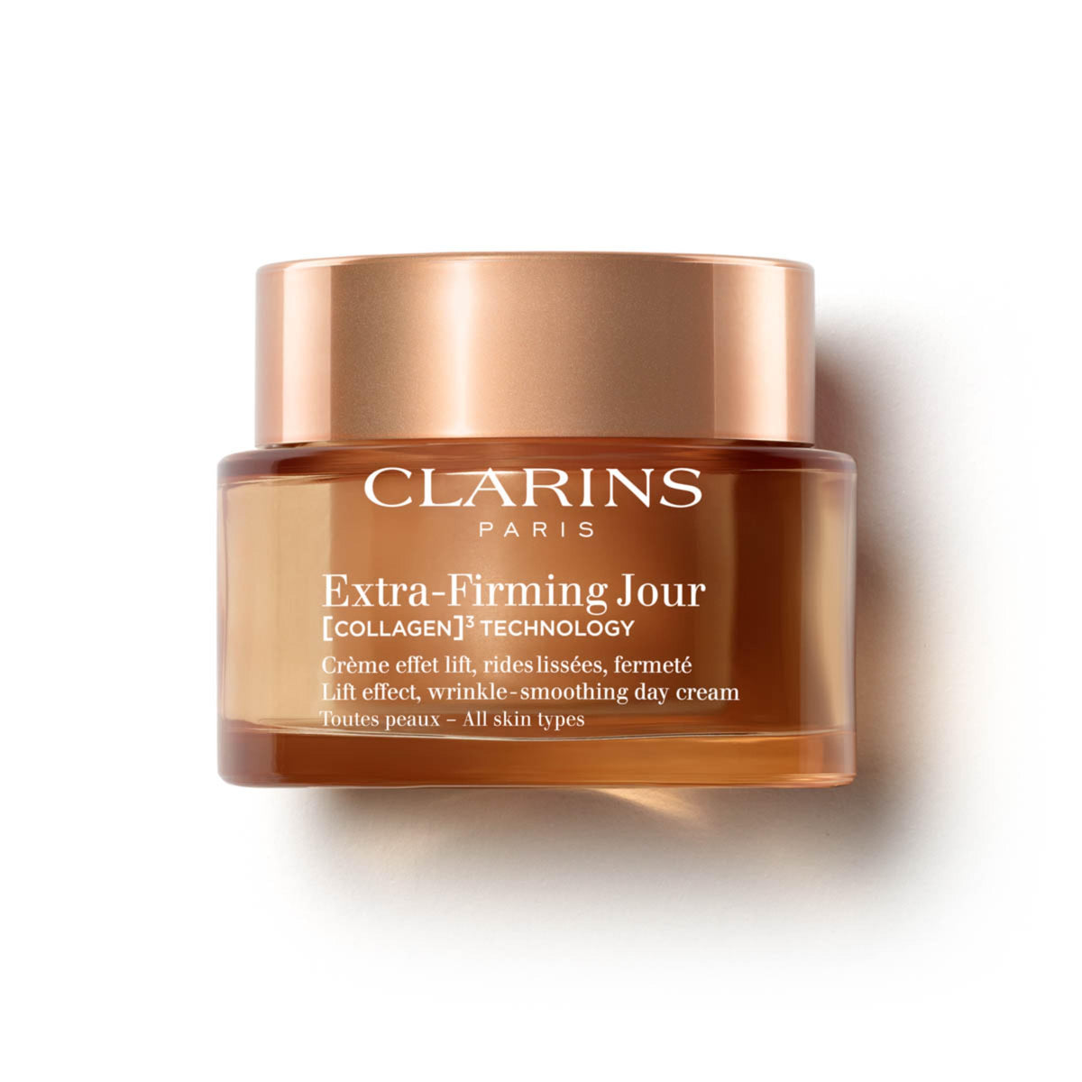 CLARINS front jar view showing elegant firming cream packaging and shelf appeal