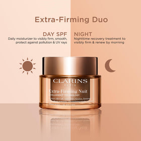 Clarins outer box front showcasing retail packaging and SPF protection information