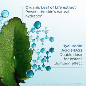 Clarins Hydra‑Essentiel cream on fingers demonstrating easy spreadability